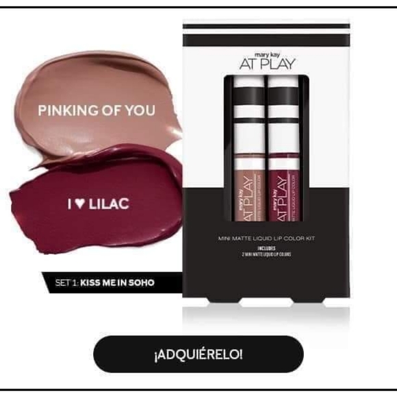 Mary Kay At play Lip Kit Set #1 Kiss Me In Soho. - Picture 1 of 5